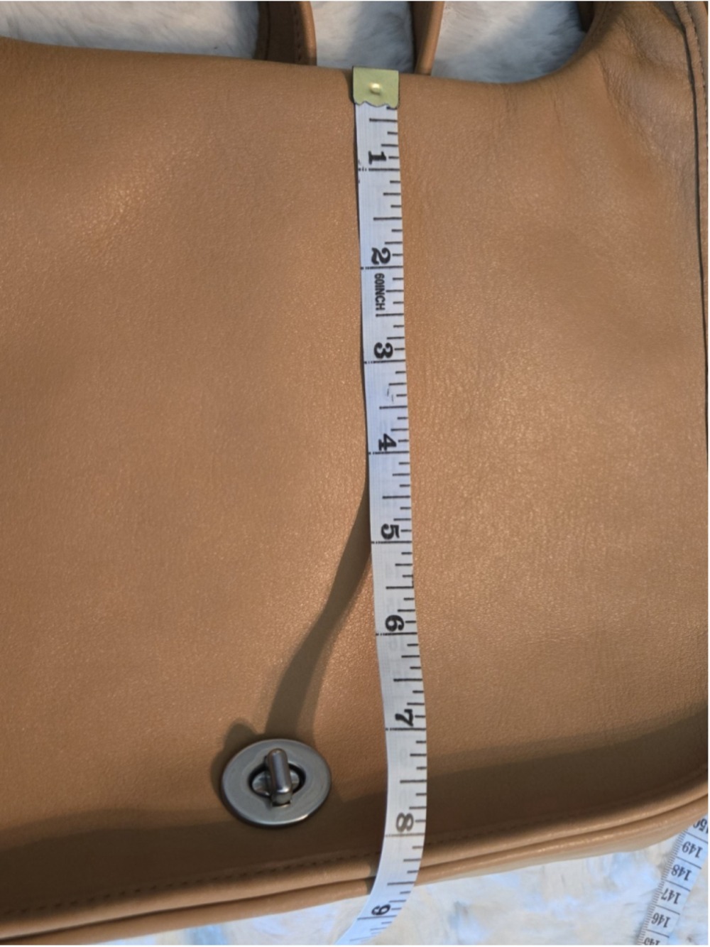 Coach Legacy Crescent 9718 Purse Tan Leather Flap Crossbody Shoulder Bag Vintage - Picture 12 of 12